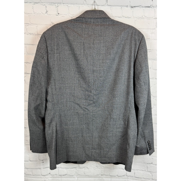 CALVIN KLEIN gray black check houndstooth 100% wool mens jacket blazer 42R NWOT - Picture 5 of 12